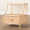 Baxton Studio Lalo Modern Bohemian Natural Brown Rattan 1-Drawer Nightstand 231-13153-ZORO - alternate 2